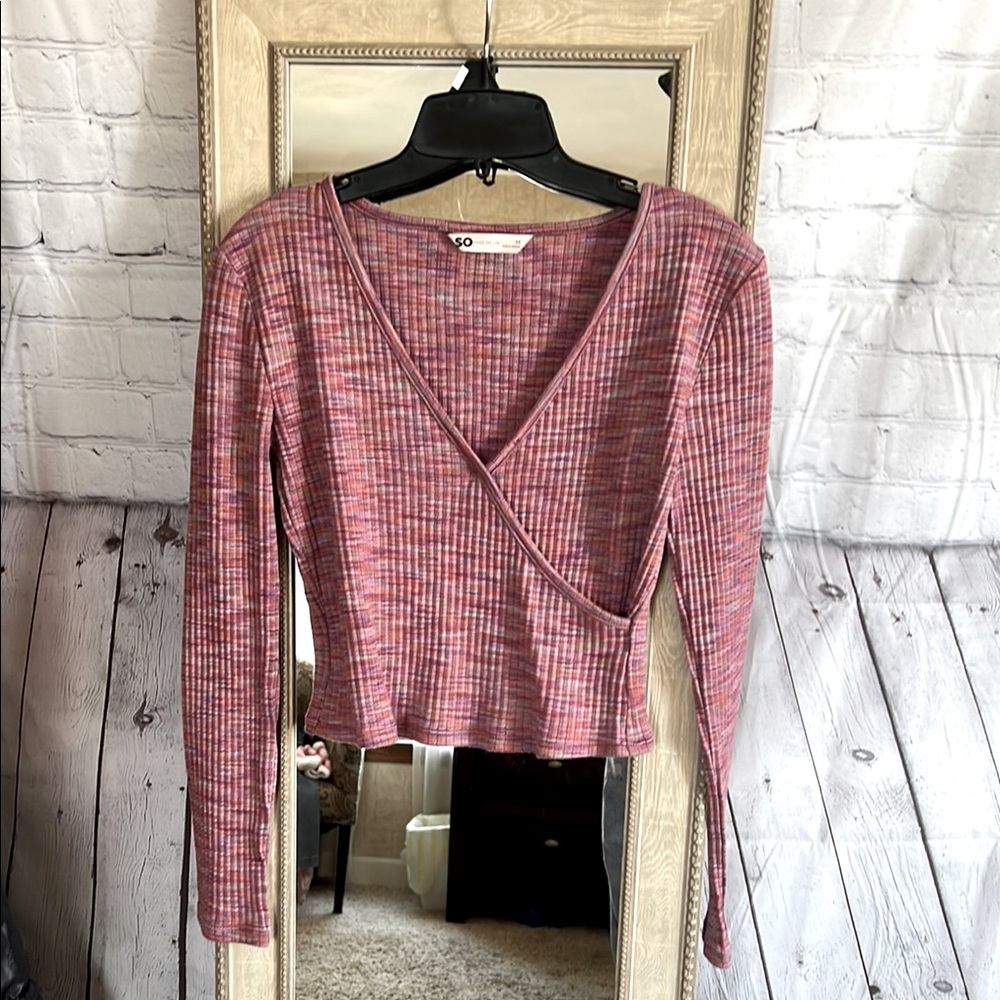 Women's Pink Tones Wrap Top